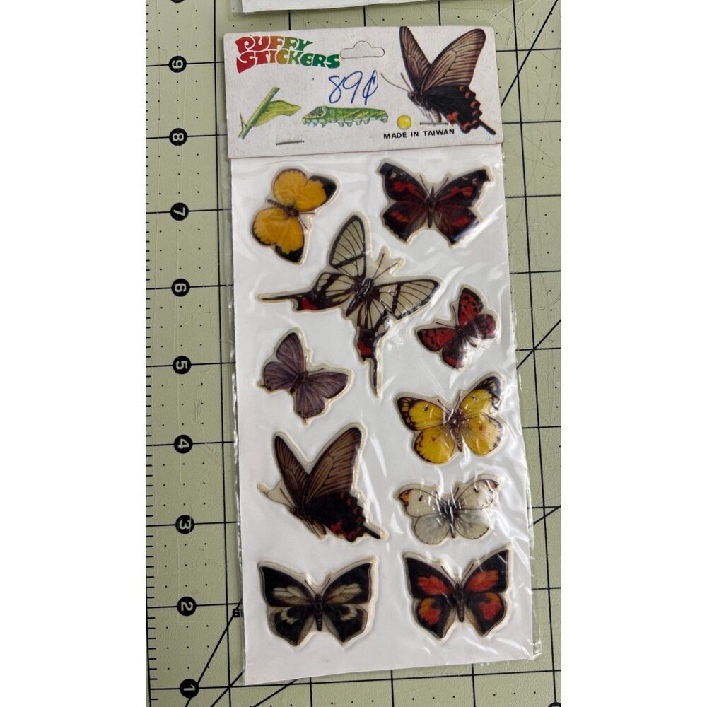 VTG 80's Era Puffy stickers- Butterflies